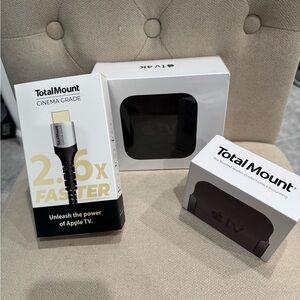 Apple TV 4K with TotalMount Accessories - Black and White